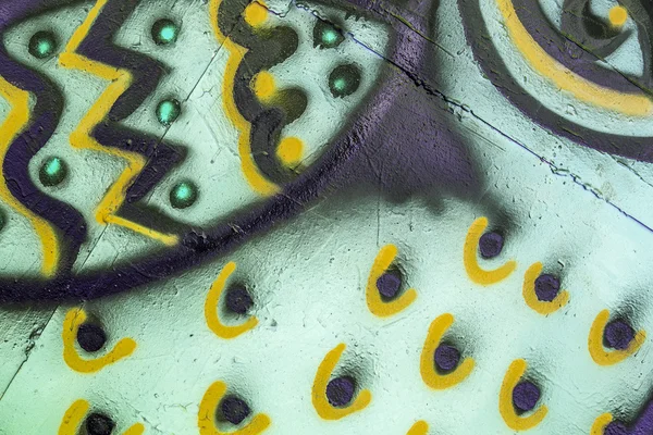 Beautiful street art of graffiti. Abstract color creative drawin — Stock Photo, Image