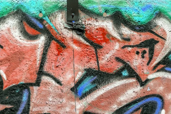 Mooie Straat Kunst Graffiti Abstract Creatieve Tekening Mode Kleuren Muren — Stockfoto