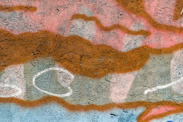漂亮的街头艺术涂鸦 在城墙上画出富有创意的时尚色彩 城市当代文化 — 图库照片