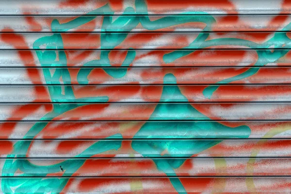 美しいストリートアートの落書き 街の壁に抽象的な創造的なドローイングファッションの色 都市の現代文化 — ストック写真