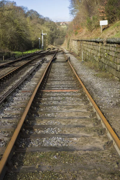 Eski bir railwway izini göster — Stok fotoğraf