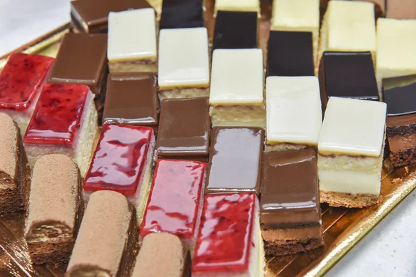 Closeup detail of luxury sweet desserts — Stock Photo, Image