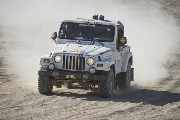 Off-road truck concurreren in een woestijn rally — Stockfoto