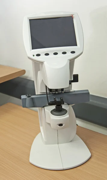 Closeup of medical equipment in an opticians clinic — Stock Photo, Image