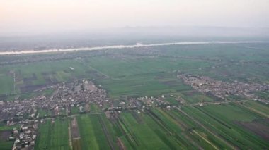 Kırsal tarım alanlarının havadan görünümü