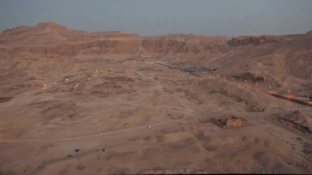 Luchtfoto van Egyptische tempels in Luxor — Stockvideo