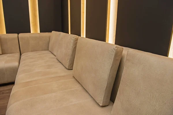 Wohnzimmer Lounge Bereich Luxus Wohnung Show Home Zeigt Inneneinrichtung Einrichtung — Stockfoto
