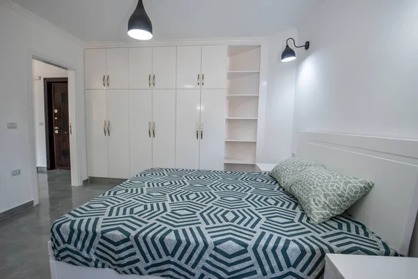 Design Interior Decor Mobilier Lux Spectacol Dormitor Acasă Care Arată — Fotografie, imagine de stoc