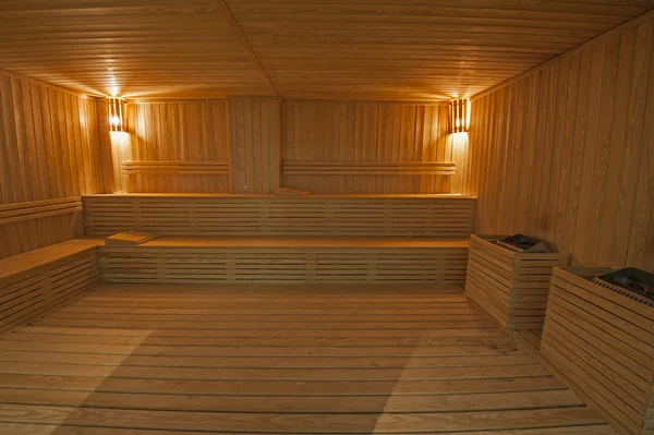 Grote sauna in health spa — Stockfoto