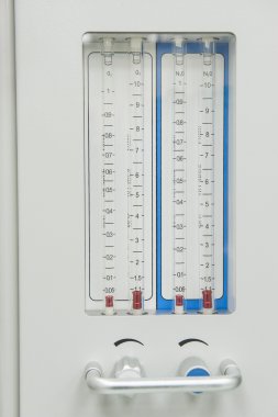 Tıbbi hastane anestezik makine üzerinde akış ölçer