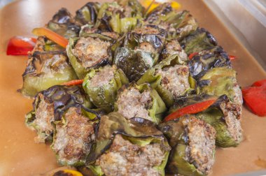 Dolma biber bir restoran açık büfe
