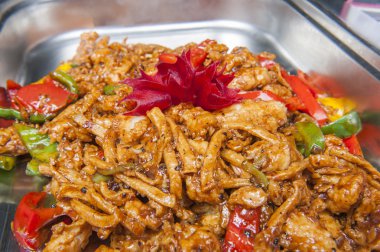 Zencefil biber sosu Çince yemek deniz ürünleri