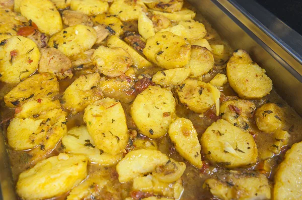 Moroccan potato at a hotel restaurant buffet — Stock Photo, Image