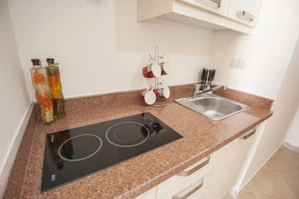 Kitchen interior design of luxury apartment Stock Photo