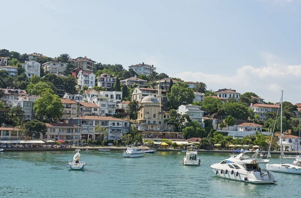 Rural coastal hillside with luxury housing — Stock Photo, Image