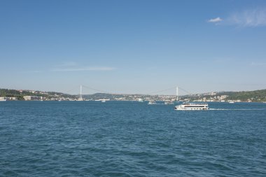 View over the Bosphorus rive in Istanbul Turkey