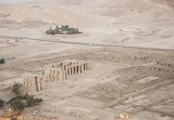 Vista aérea do Ramasseum em Luxor — Fotografia de Stock