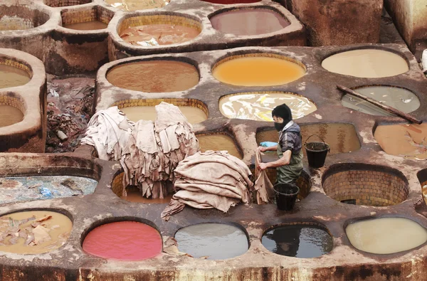 Tannery of fez — Stock Photo, Image