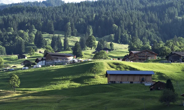 A paisagem circundante de grindelwald — Fotografia de Stock