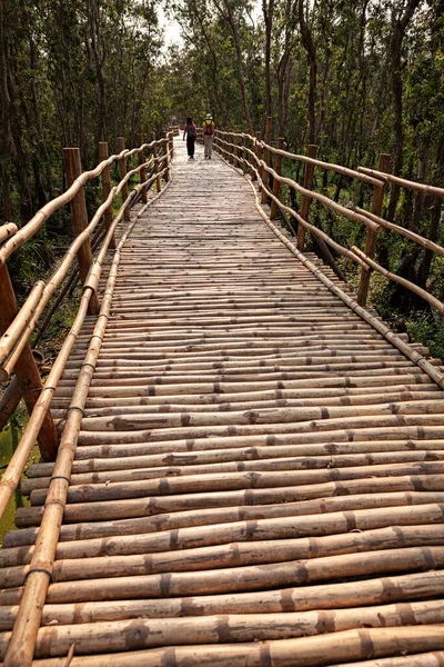 Lávka Bambusu Vietnamu — Stock fotografie