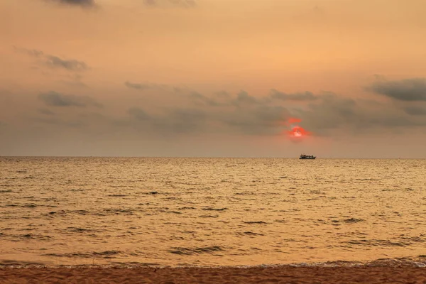 Puesta Sol Playa Sur Vietnam — Foto de Stock