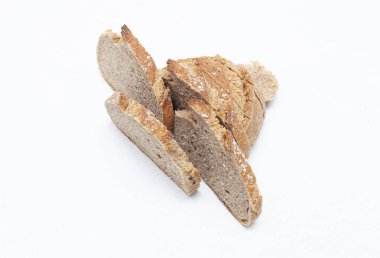 Beyaz arkaplanda Fransız ekmeği slaytları