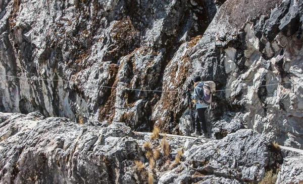 Trekking in bolivia — Stock Photo, Image