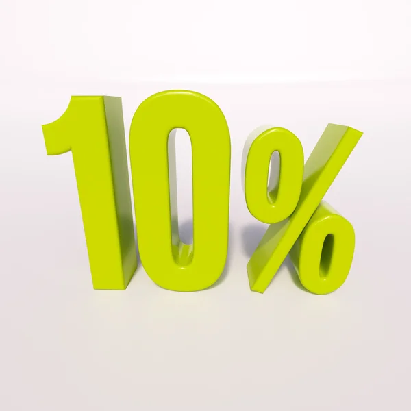 Percentagem de sinal, 10% — Fotografia de Stock