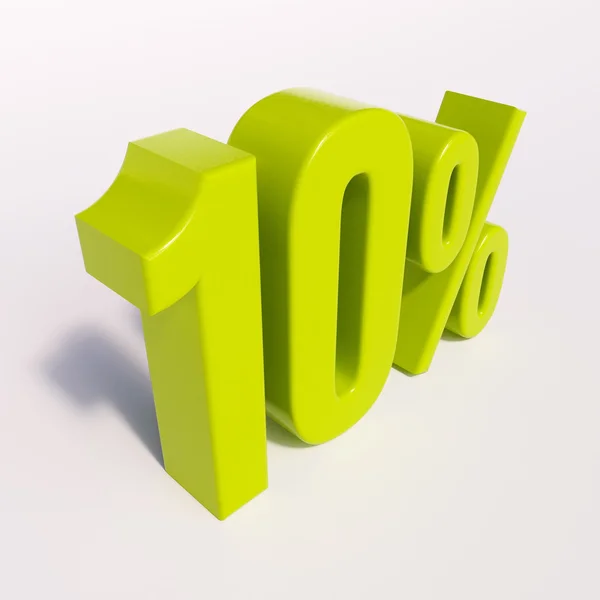Znak procentu, 10 procent — Zdjęcie stockowe