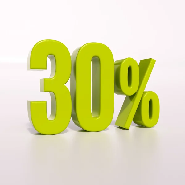 Percentage teken, 30 procent — Stockfoto