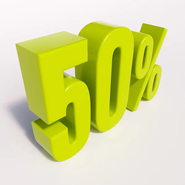 Percentage sign, 50 percent — Stock Photo, Image