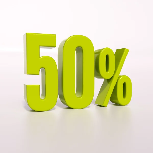 Percentage sign, 50 percent — Stock Photo, Image