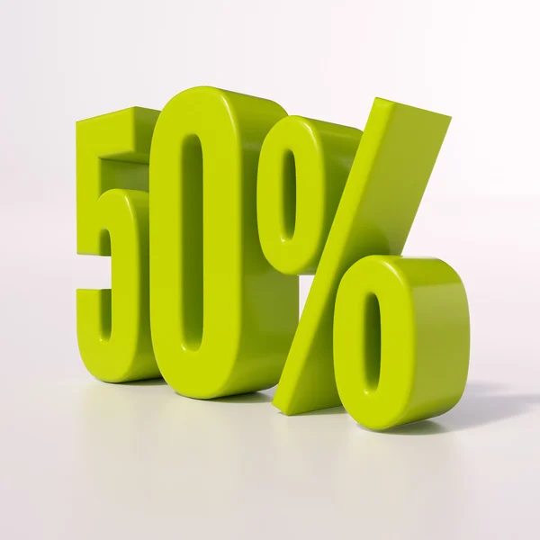 Sinal de percentagem, 50% — Fotografia de Stock