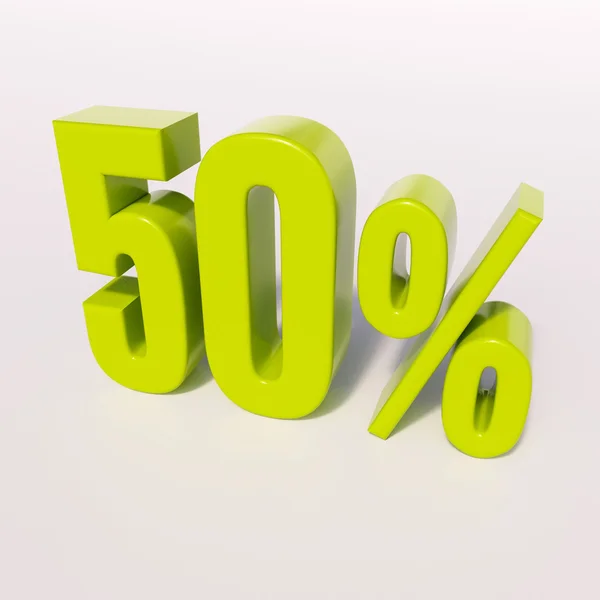 Percentage sign, 50 percent — Stock Photo, Image