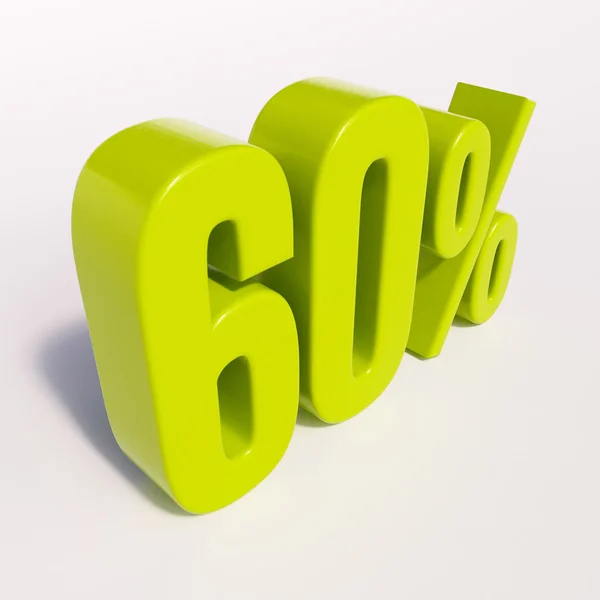 Percentage sign, 60 percent — Stock Photo, Image