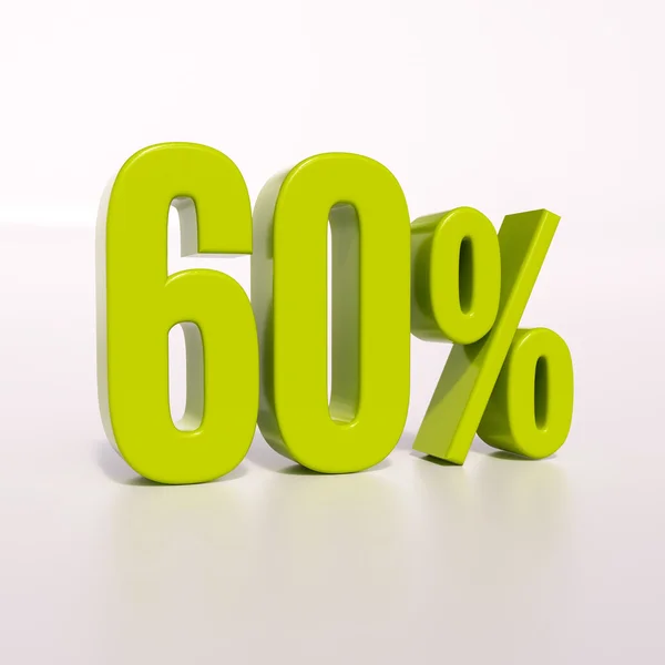 Percentage sign, 60 percent — Stock Photo, Image