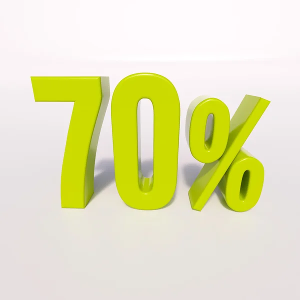 Procent tecken, 70 procent — Stockfoto