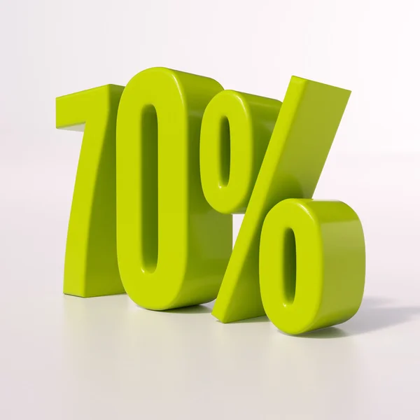 Percentage sign, 70 percent — Stock Photo, Image