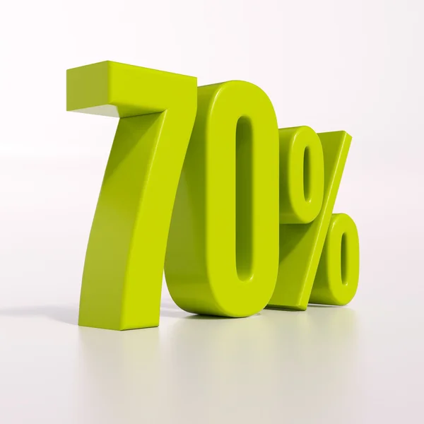 Percentage sign, 70 percent — Stock Photo, Image
