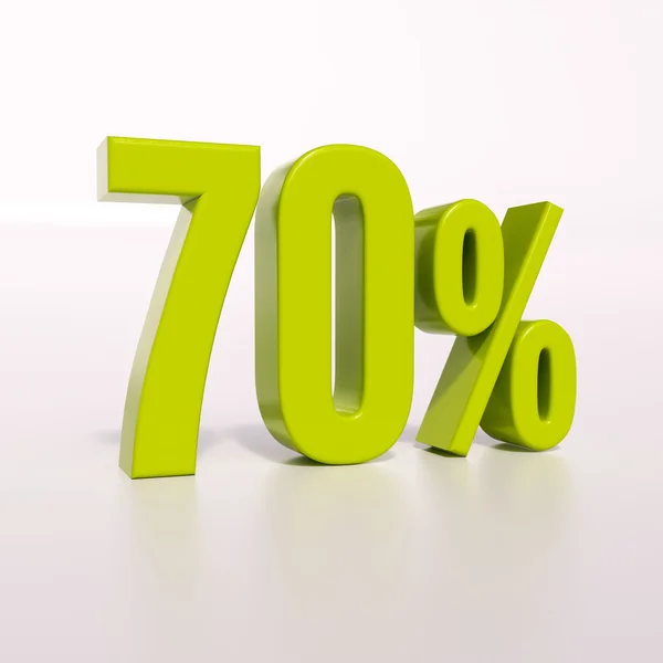 Percentage sign, 70 percent — Stock Photo, Image