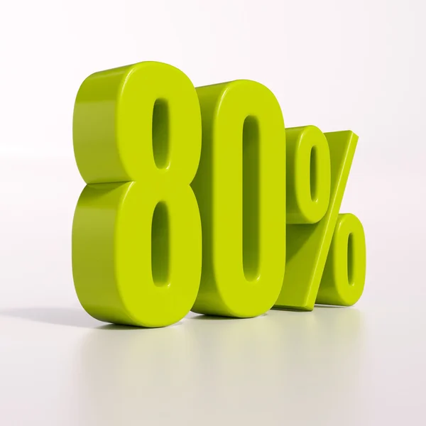 Percentage teken, 80 procent — Stockfoto