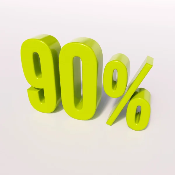 Segno percentuale, 90% — Foto Stock