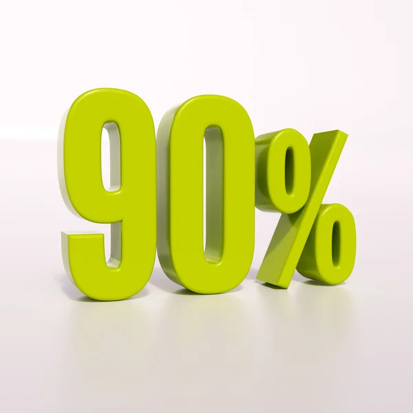 Percentage sign, 90 percent — Stock Photo, Image