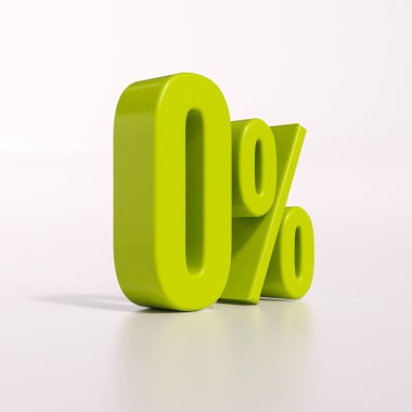 Percentage sign, 0 percent clipart