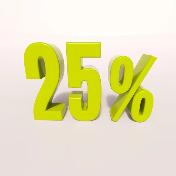 Prozentzeichen, 25 Prozent — Stockfoto