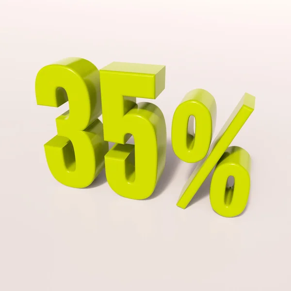 Signo porcentual, 35 por ciento — Foto de Stock