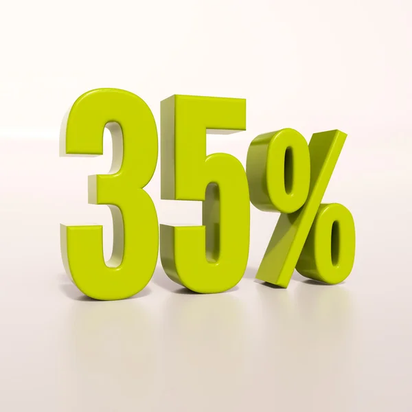 Percentage teken, 35 procent — Stockfoto