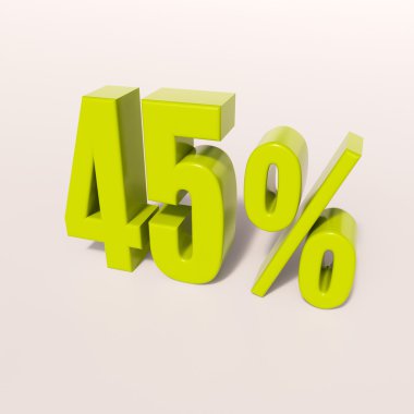 Yüzde işareti, yüzde 45'i