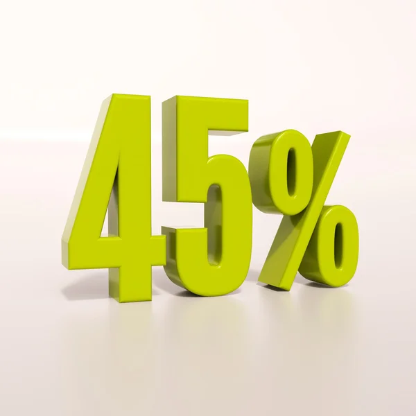 Segno percentuale, 45% — Foto Stock