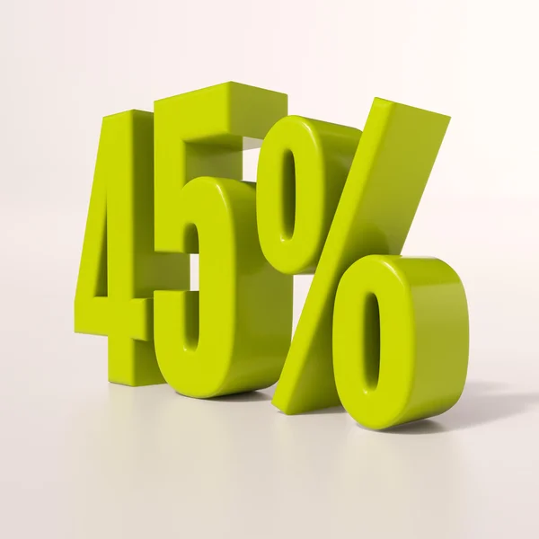 Segno percentuale, 45% — Foto Stock